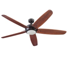 Guyanna 62" 5 Blade Indoor LED Ceiling Fan with Remote Control