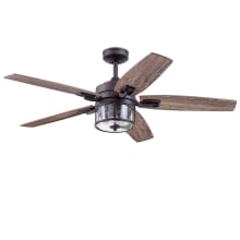 Idris 52" 5 Blade Indoor LED Ceiling Fan with Remote Control