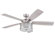 Saphina 52" 4 Blade Indoor LED Ceiling Fan with Remote Control