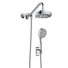 Retro Line Pressure Balanced Shower System with Shower Head, Hand Shower, and Hose - Less Rough-In Valve
