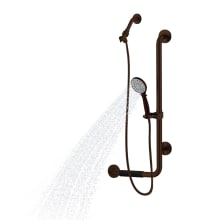 Ergo 2.5 GPM Multi-Function Handshower with Ergonomic Right-Handed Grab Bar - Less Valve and Trim