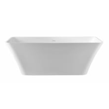 67" Free Standing Acrylic Soaking Tub with Center Drain