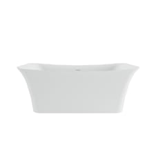 67" Free Standing Acrylic Soaking Tub with Center Drain