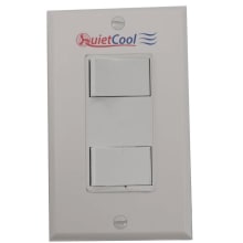 Hard Wire Duplex Switch and Plate for QuietCool Whole House Fan Systems