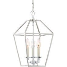 Aviary 3 Light 10" Wide Taper Candle Chandelier