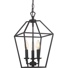 Aviary 3 Light 10" Wide Taper Candle Chandelier