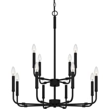 Abner 12 Light 28" Wide Taper Candle Style Chandelier