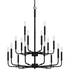 Abner 18 Light 32" Wide Taper Candle Style Chandelier