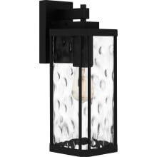 Balchier 17" Tall Wall Sconce with Hammered Glass Shade