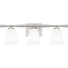 Brindley 3 Light 24" Wide Vanity Light with Frosted Glass Shades