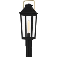 Buckley 23" Tall Post Light with Bevelled Glass Shade