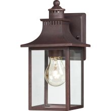 Chancellor Single Light 11-1/4" High Outdoor Wall Sconce with Clear Glass Shade