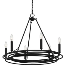 Calliope 6 Light 27" Wide Taper Candle Style Chandelier