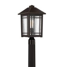 Cedar Point Single Light 18" High Outdoor Post Light with Clear Seedy Glass Shade