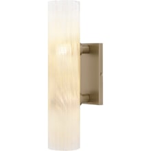 Curran 2 Light 19" Tall Wall Sconce with Swirl Glass Shade