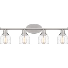 Caverly 4 Light 31" Wide Vanity Light with Seedy Glass Shades