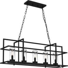 5 Light 37" Wide Pillar Candle Style Chandelier