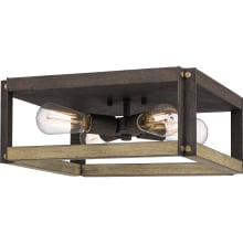 Finn 4 Light 15" Wide Flush Mount Square Ceiling Fixture