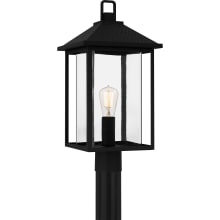 Fletcher 21" Tall Post Light with Clear Glass Shade