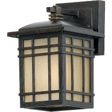 Hillcrest 1 Light 9" Tall Outdoor Wall Sconce with Opaque Linen Glass