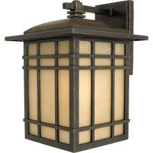 Hillcrest 1 Light 13" Tall Outdoor Wall Sconce with Opaque Linen Glass