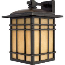 Hillcrest 1 Light 16" Tall Outdoor Wall Sconce with Opaque Linen Glass