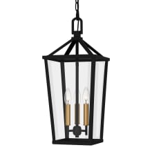 Hull 3 Light 10" Wide Taper Candle Outdoor Mini Pendant