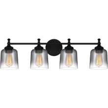 Jenson 4 Light 31" Wide Vanity Light with Smoked Glass Shades
