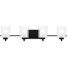 Kolt 4 Light 36" Wide Vanity Light with Clear and Frosted Glass Shades