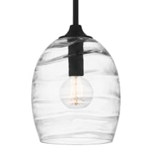 Lucy 10" Wide Mini Pendant with Optic Glass Shade