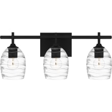 Lucy 3 Light 22" Wide Vanity Light with Water Glass Shades