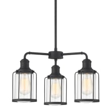 Ludlow 3 Light 20" Wide Chandelier with Clear Glass Shades