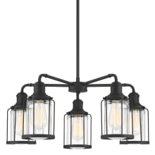 Ludlow 5 Light 25" Wide Chandelier with Clear Glass Shades