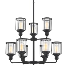 Ludlow 9 Light 28" Wide Chandelier with Clear Glass Shades