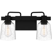 Lydia 2 Light 16" Wide Vanity Light with Seedy Glass Shades