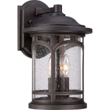 Marblehead 3 Light 14-1/2" Tall Outdoor Wall Sconce with a Glass Shade