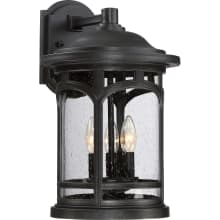 Marblehead 3 Light 17-3/4" Tall Outdoor Wall Sconce with a Glass Shade