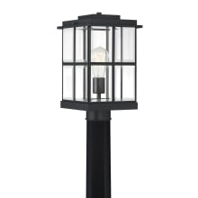 Mulligan 14" Tall Outdoor Single Head Post Light with Clear Glass Shade