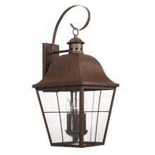 Millhouse 4 Light 27-1/4" Tall Outdoor Wall Sconce with Seeded Glass Panels