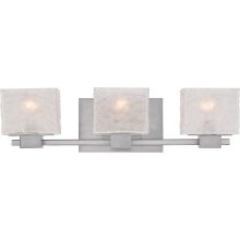 Melody 3 Light 24" Wide Reversible Bathroom Vanity Light with Mottled Textured Glass