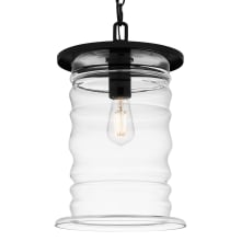 Noland 11" Wide Pendant with Rippled Glass Shade