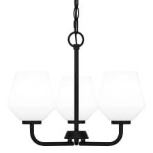 Nielson 3 Light 17" Wide Chandelier with Etched Opal Shades