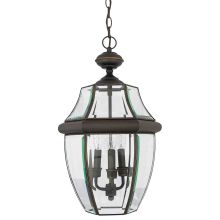 Newbury 3 Light 13" Wide Outdoor Pendant Lantern with Clear Glass