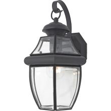 Newbury 1 Light 14" Tall Outdoor Wall Sconce with Clear Glass