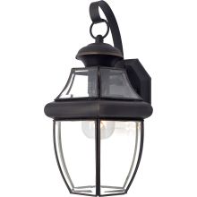 Newbury 1 Light 14" Tall Outdoor Wall Sconce with Clear Glass