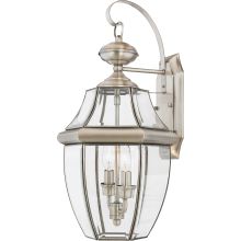 Newbury 2 Light 20" Tall Outdoor Wall Sconce with Clear Glass