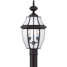 Newbury 2 Light 21" Tall Post Lantern with Clear Glass