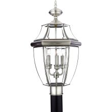 Newbury 3 Light 23" Tall Post Lantern with Clear Glass