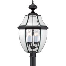 Newbury 4 Light 30" Tall Post Lantern with Clear Glass