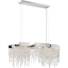 Crystal Falls 33-3/4" Wide Integrated LED Linear Chandelier